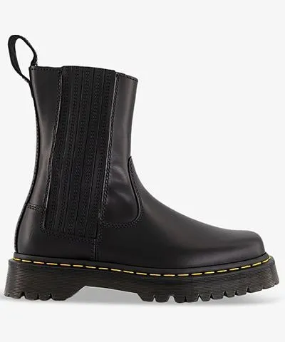 Dr. Martens Womens Black Amaayah elasticated-side leather ankle boots