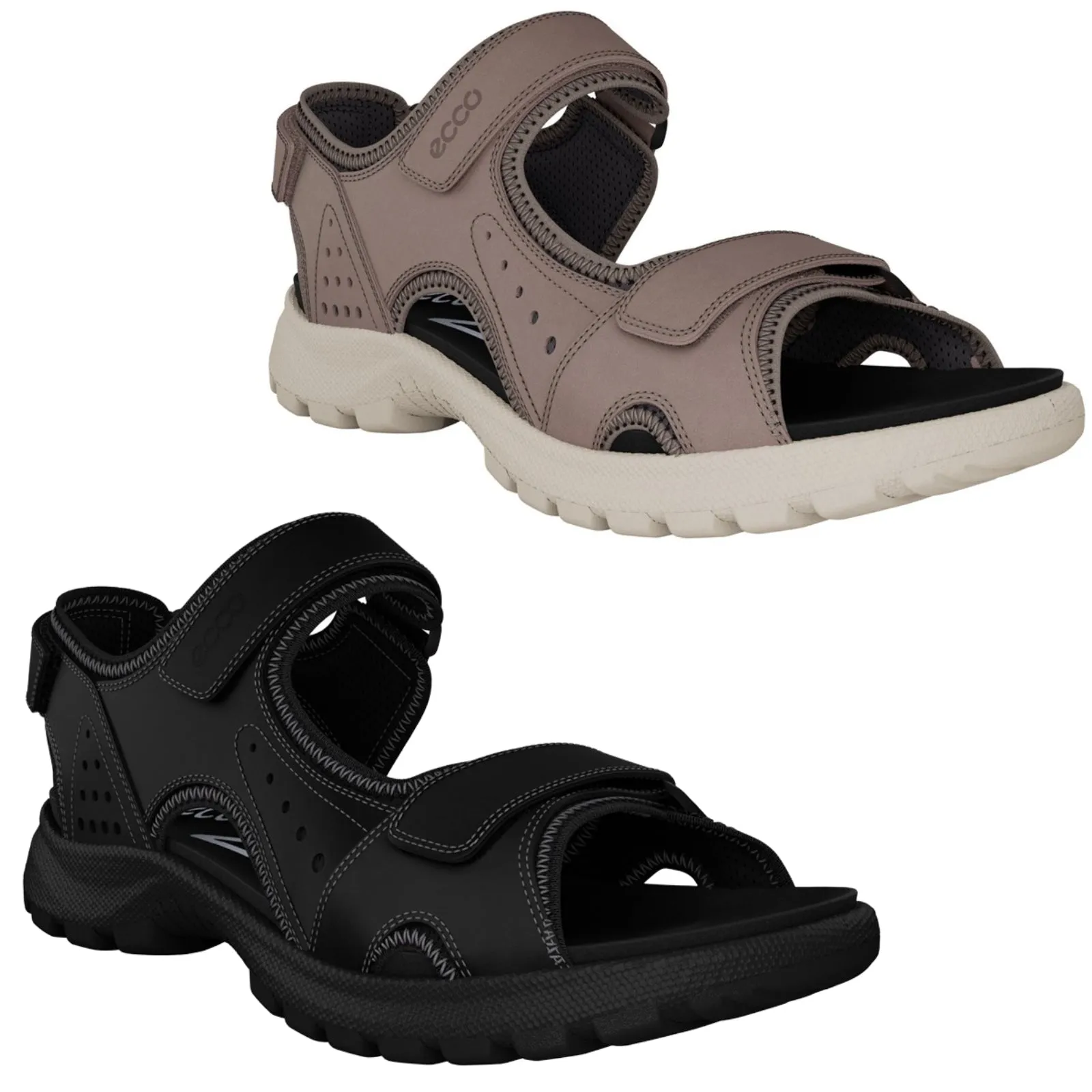 ECCO Womens Onroads Leather Walking Sandals