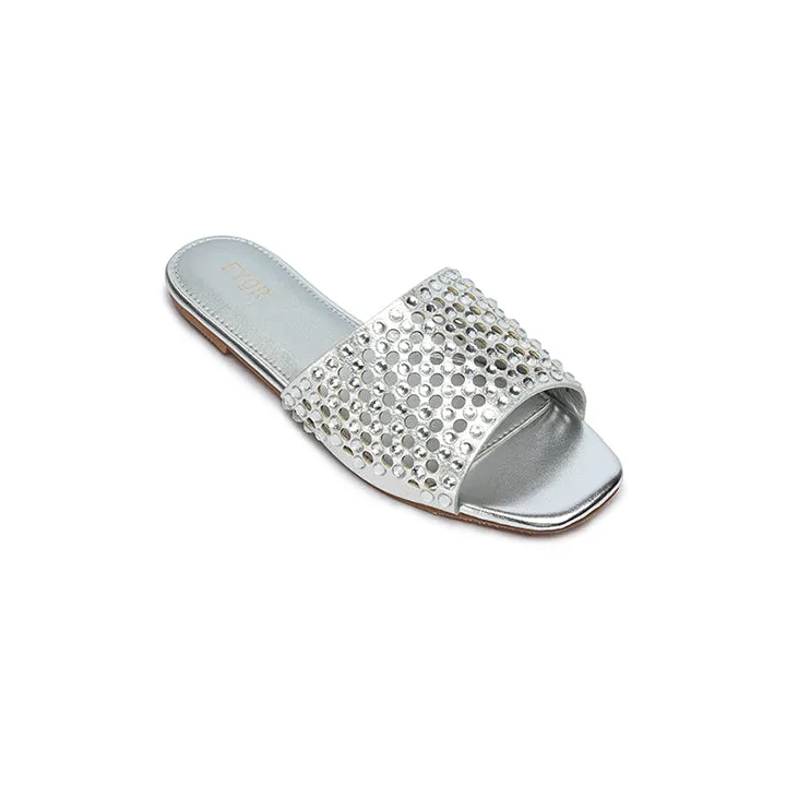 Embellished Square Toe Slide MY 286