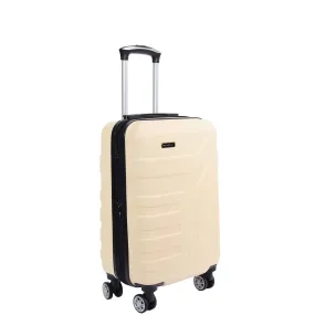 Expandable 4 Wheeled Cabin Hard Luggage Sydney Off White