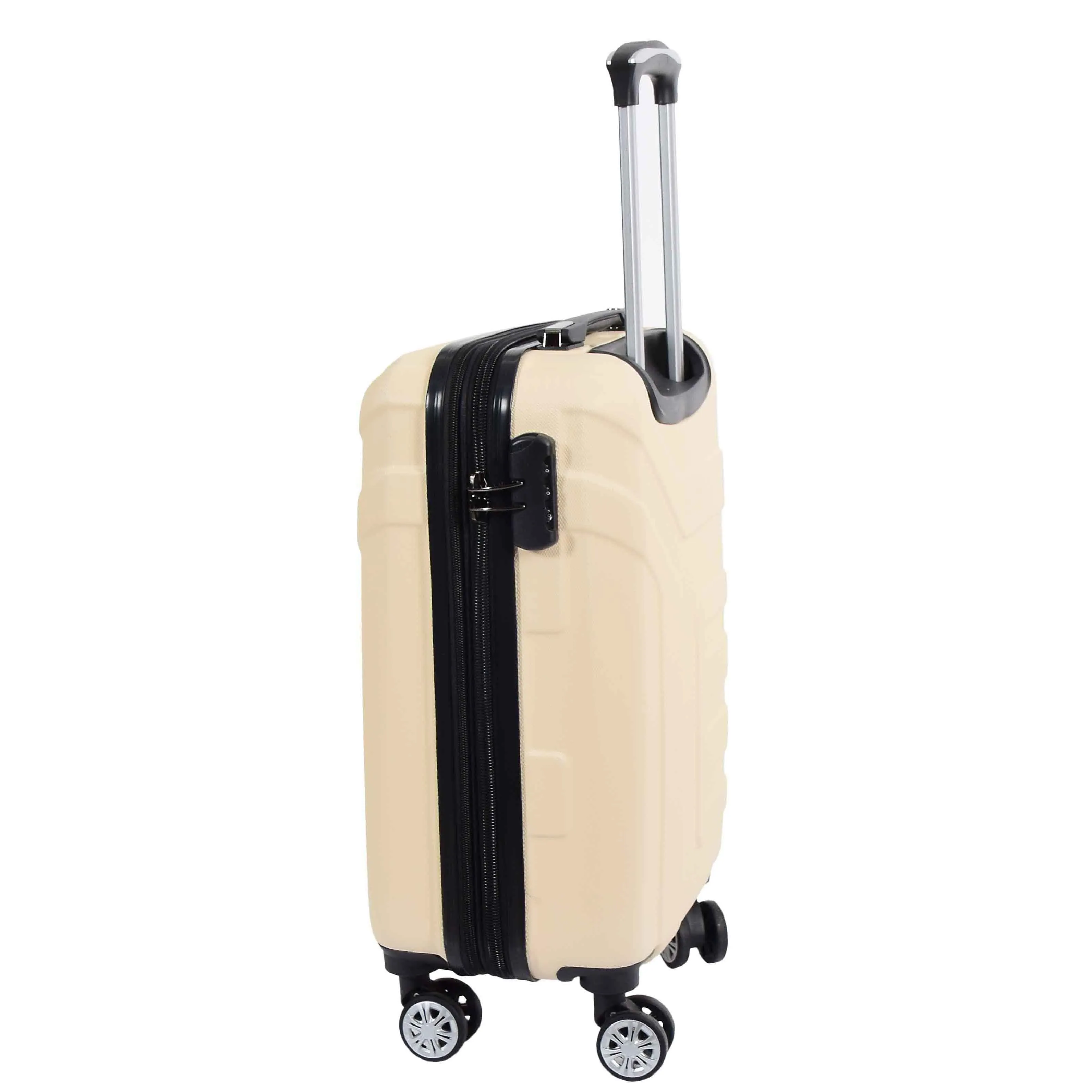 Expandable 4 Wheeled Cabin Hard Luggage Sydney Off White