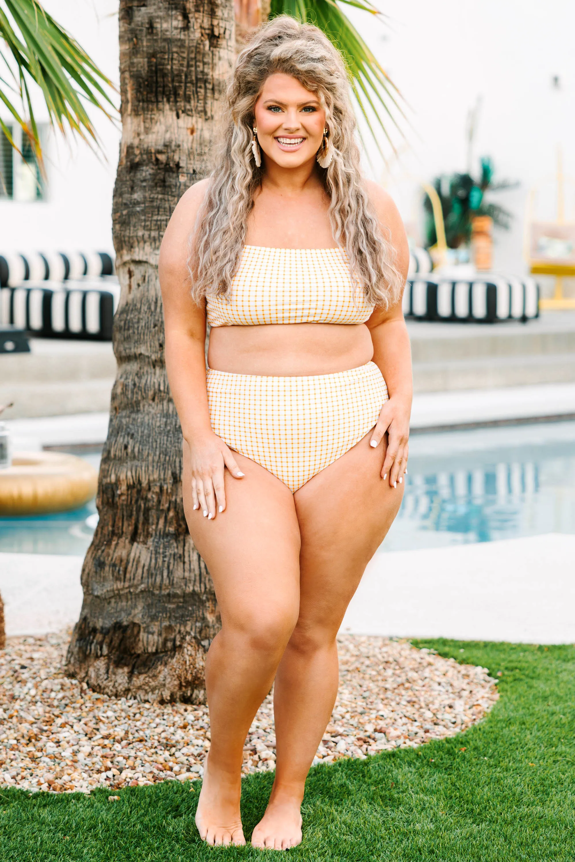 Feeling Fine And Sandy Swim Bottom, Gingham