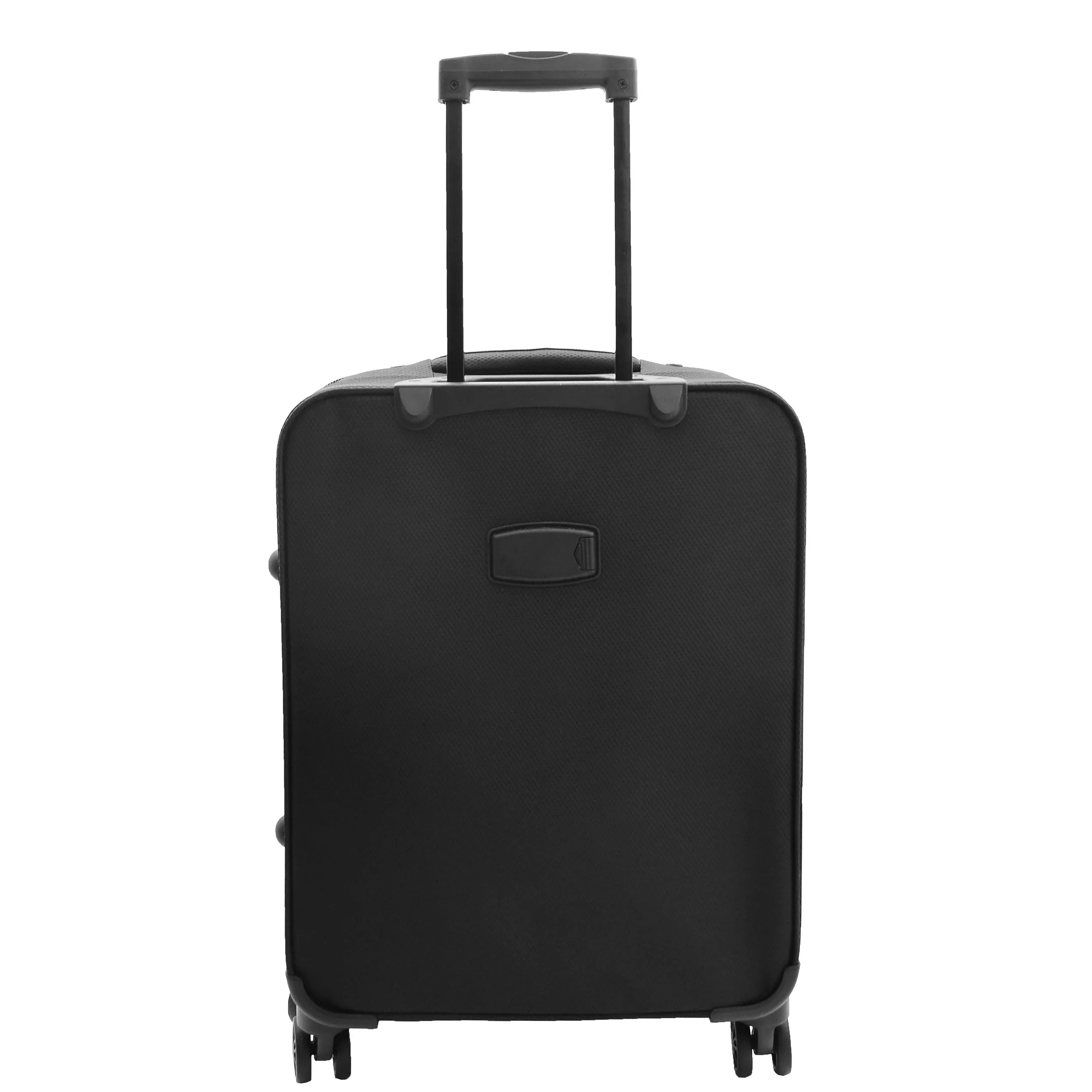 Four Wheel Suitcases Lightweight Soft Expandable Luggage Cosmic Black