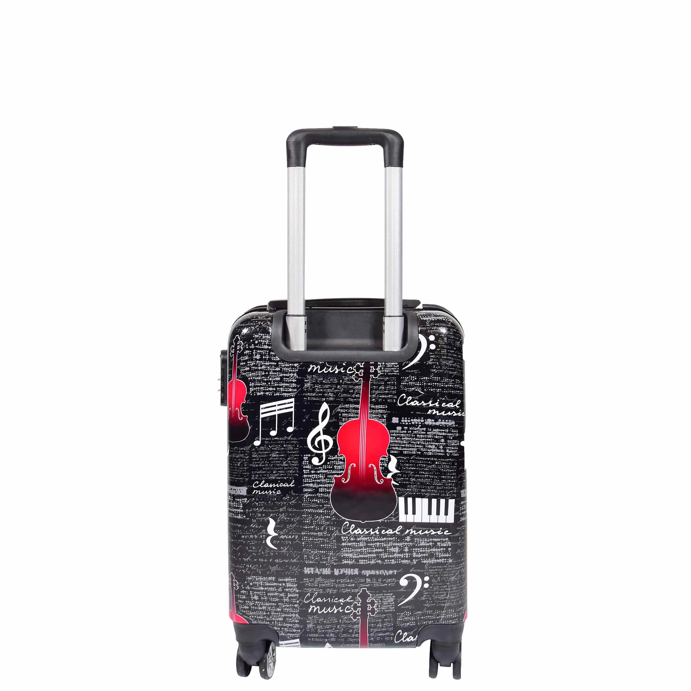 Four Wheels Hard Shell Music Print Luggage Bilbao