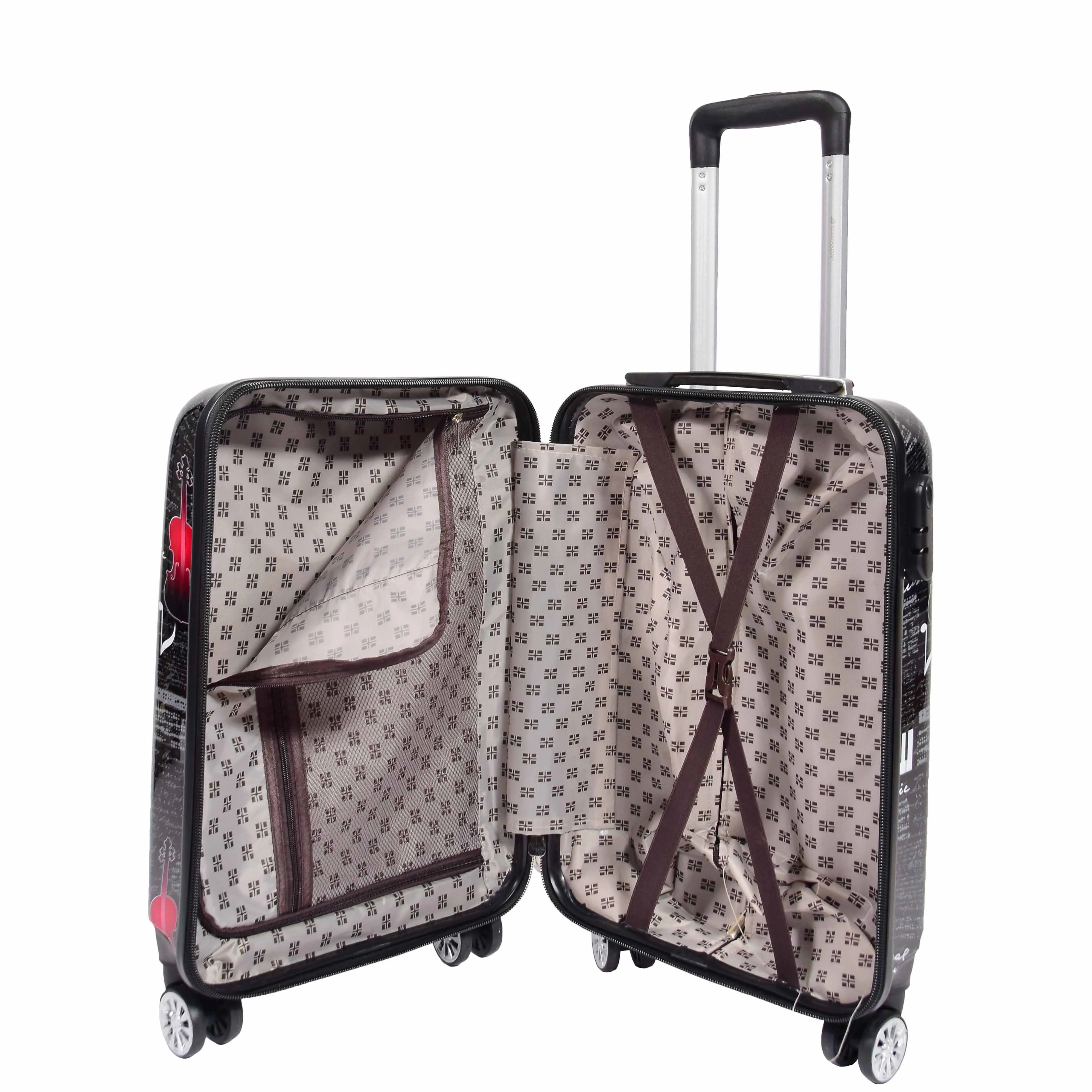 Four Wheels Hard Shell Music Print Luggage Bilbao