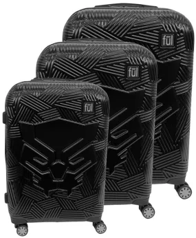 Ful Marvel Black Panther Icon Molded 3-Piece Luggage Set 