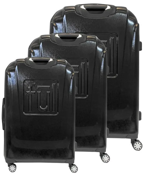 Ful Marvel Black Panther Icon Molded 3-Piece Luggage Set 