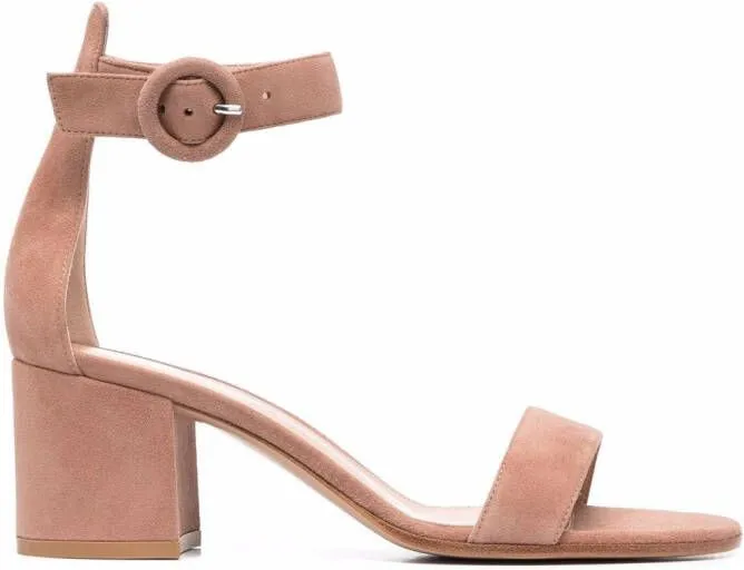 Gianvito Rossi strappy 60mm suede sandals Neutrals