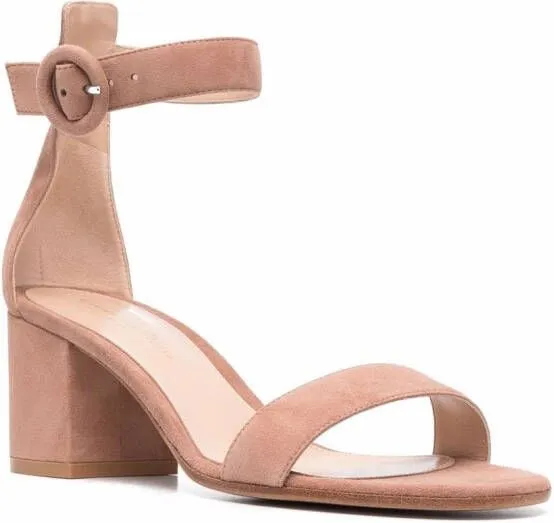 Gianvito Rossi strappy 60mm suede sandals Neutrals