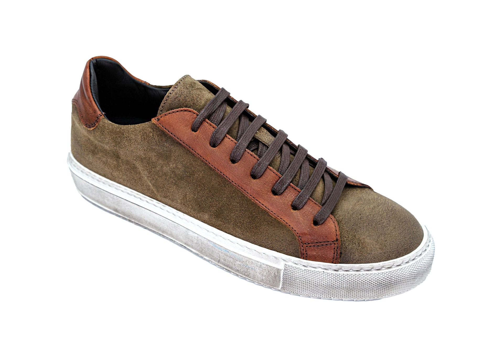 GIOVACCHINI Rino Antique Cognac Suede Calf Sneakers