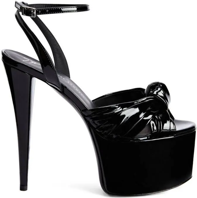 Giuseppe Zanotti GZ Aida platform 150mm sandals Black