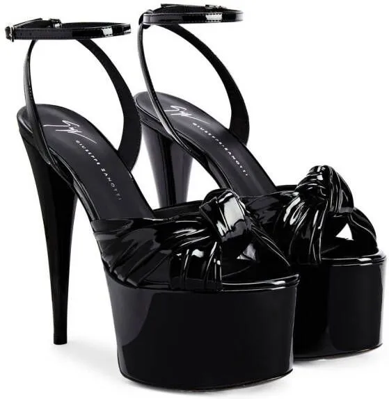 Giuseppe Zanotti GZ Aida platform 150mm sandals Black