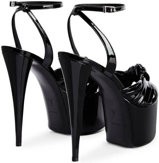 Giuseppe Zanotti GZ Aida platform 150mm sandals Black