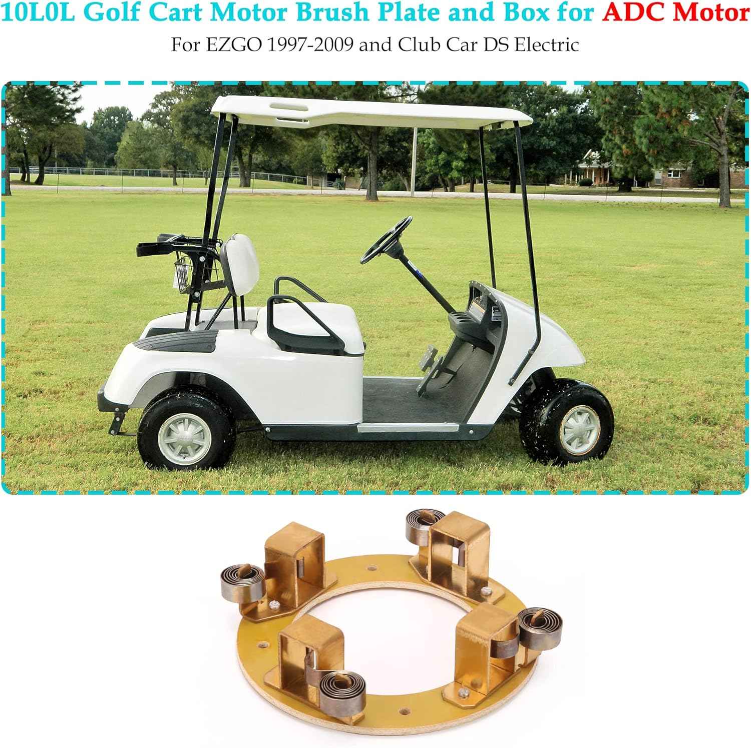 Golf Cart ADC Motor Brush Holder Plate for EZGO 1997-2009 Club Car - 10L0L