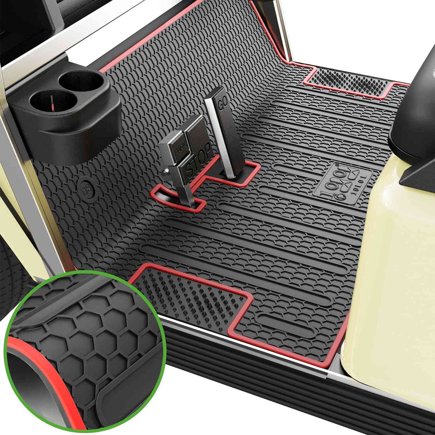 Golf Cart Floor Mat Grass-Scraping Design for EZGO TXT 1996-up - 10L0L