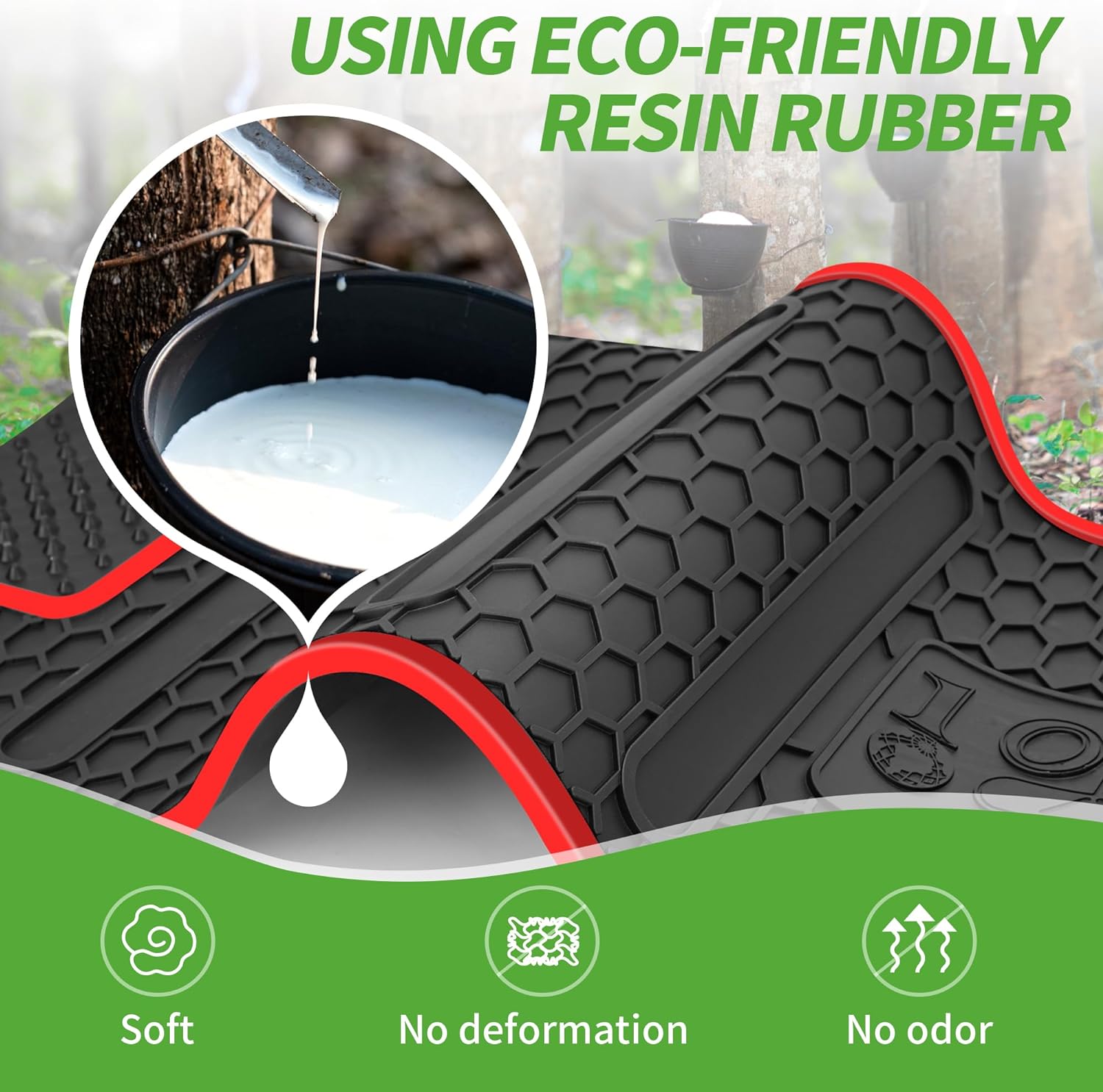 Golf Cart Floor Mat Grass-Scraping Design for EZGO TXT 1996-up - 10L0L