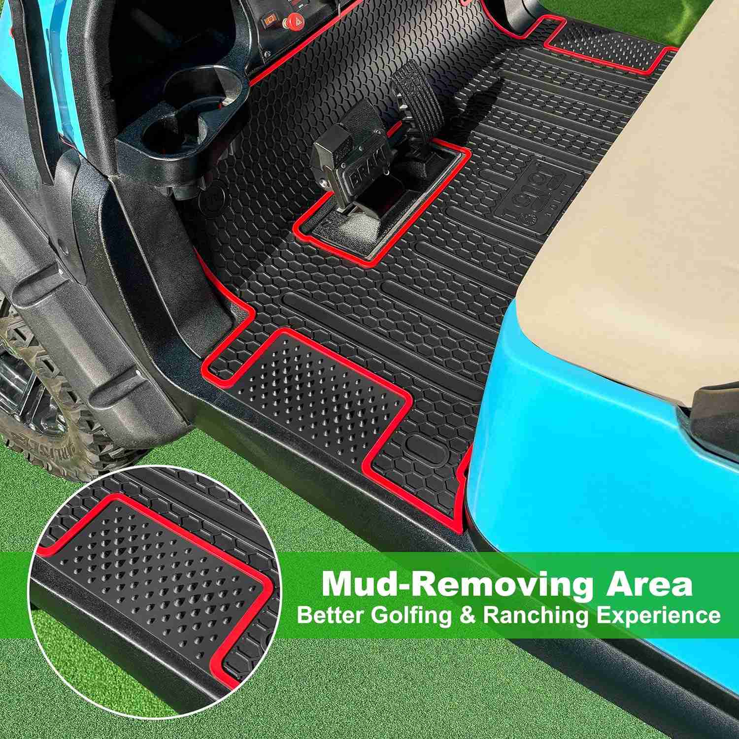 Golf Cart Floor Mats for Club Car Onward Tempo Villager V4L Precedent - 10L0L