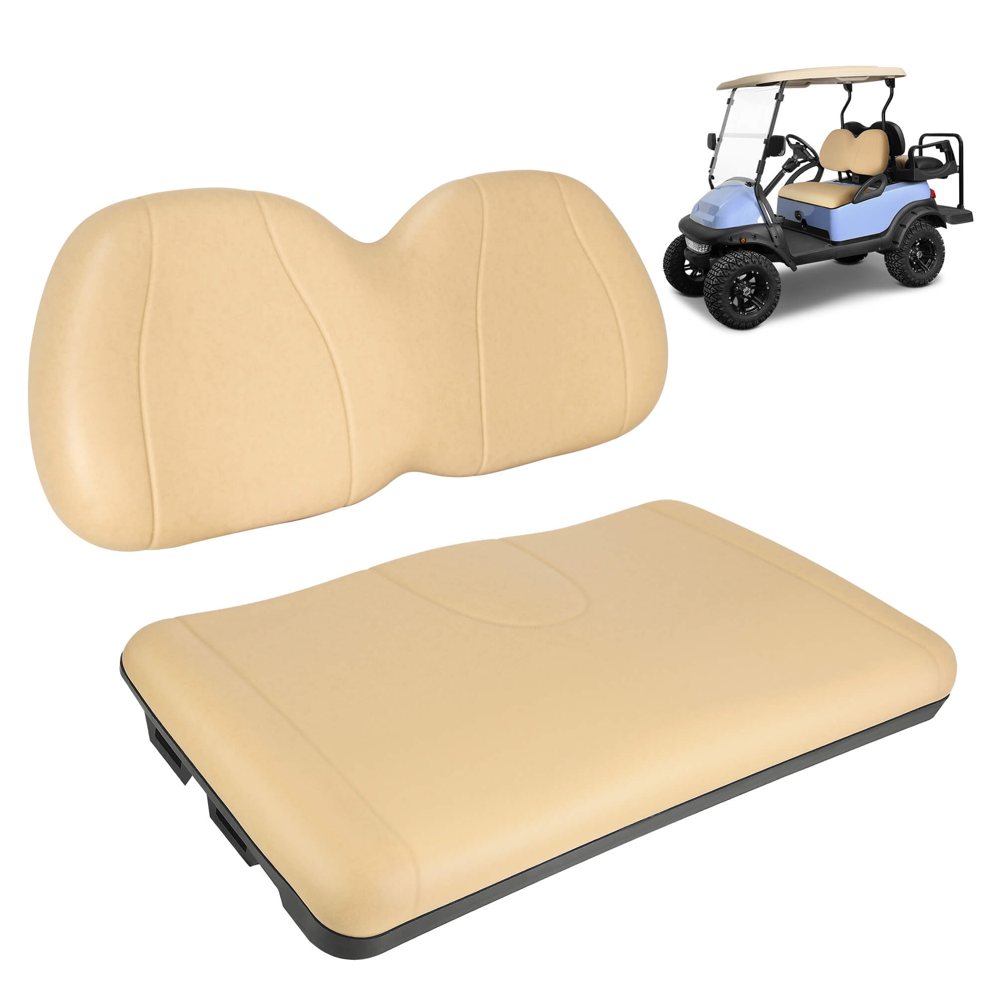 Golf Cart Front Seat Cushion & Backrest for Club Car Precedent 2004-2011 - 10L0L