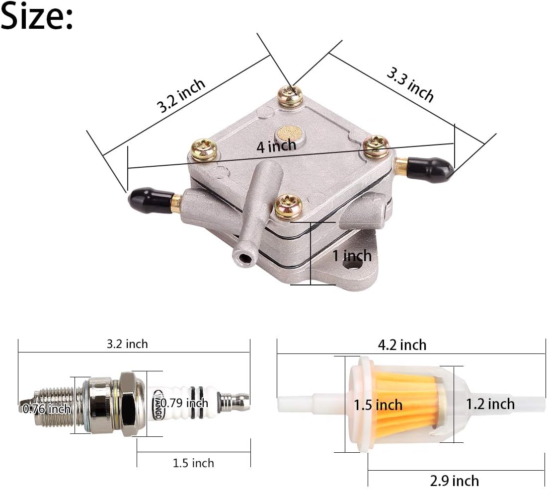 Golf Cart Fuel Pump with Fuel Filter for Yamaha G16 G20 G22 4-Cycle - 10L0L