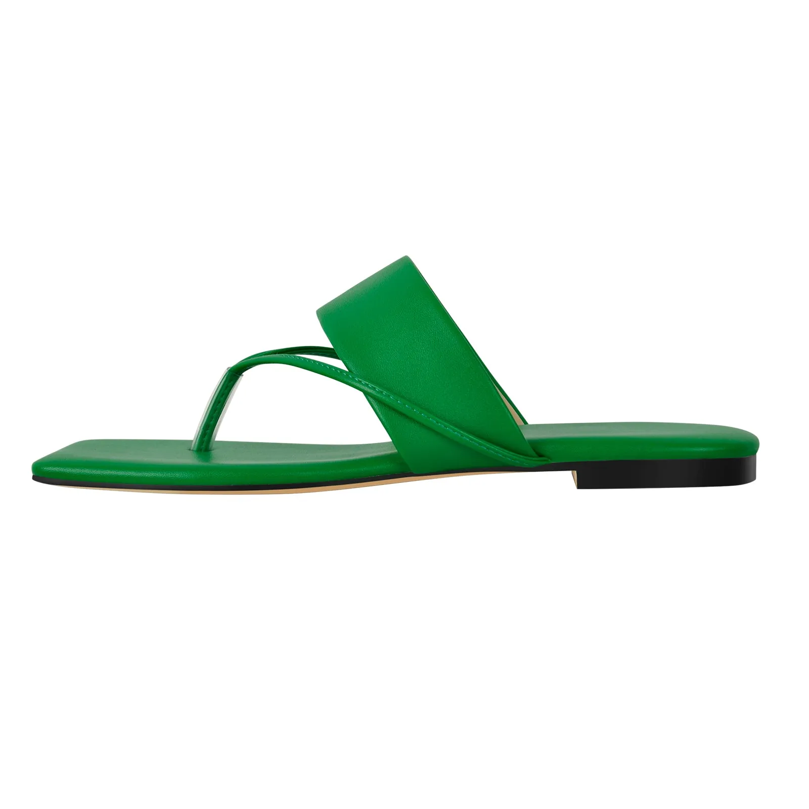 Green Flip Flops Flat Thong Sandals