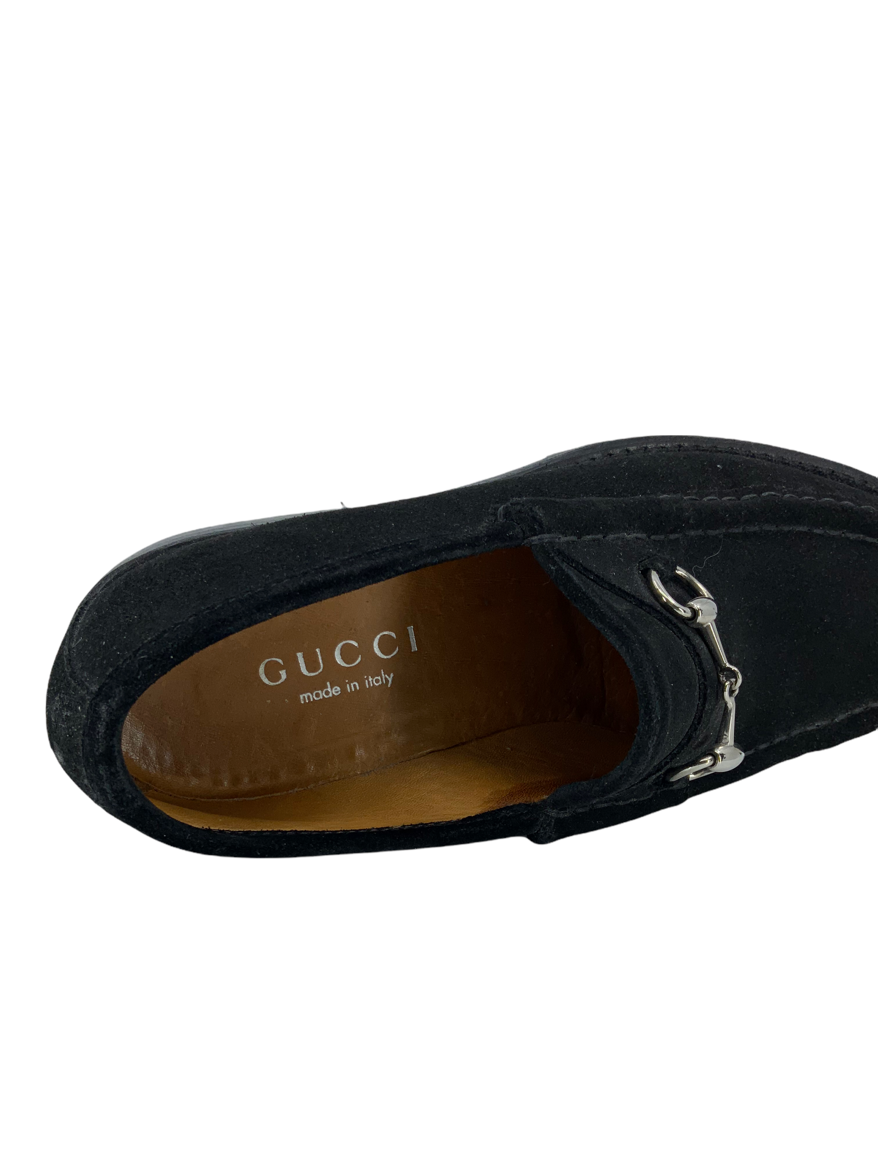 Gucci Classic Horsebit Suede Lug Sole Loafer Size 6.5