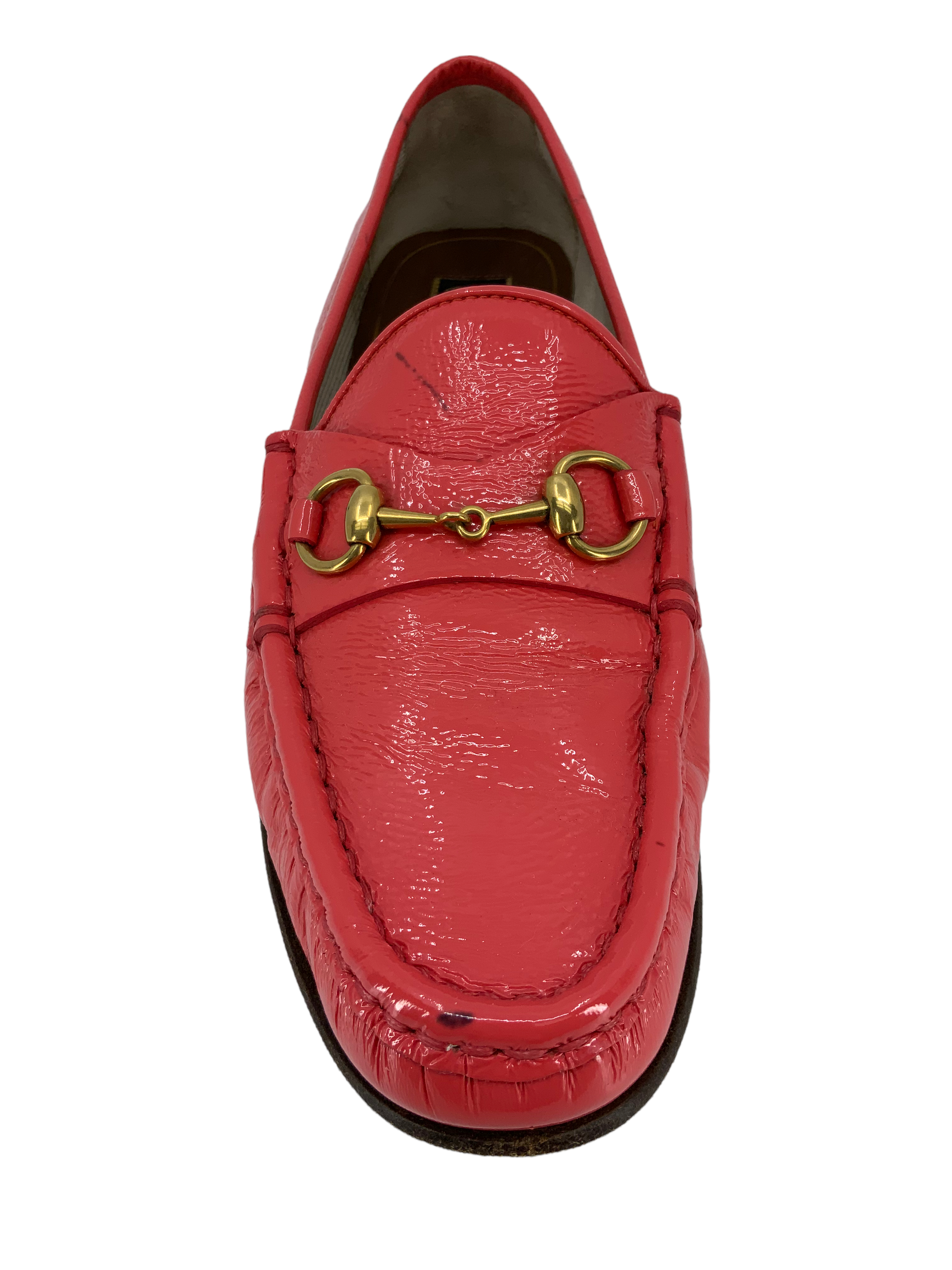 Gucci Classic Patent Leather Horsebit Loafers Size 8