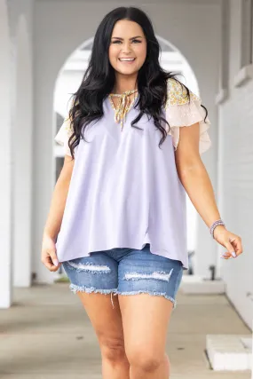 Happy Habits Top, Lavender/Cream