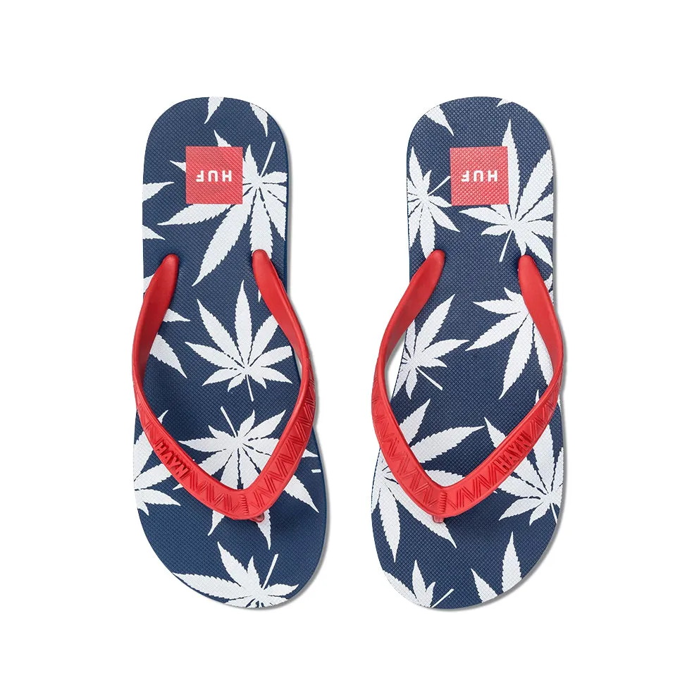 HUF X HAYN PLANTLIFE SLIPPERS // RED/WHITE/BLUE