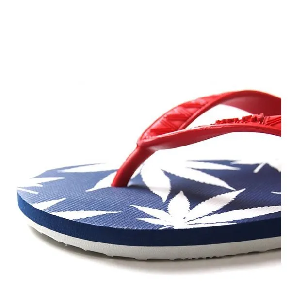 HUF X HAYN PLANTLIFE SLIPPERS // RED/WHITE/BLUE