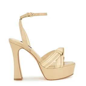 Irna Platform Ankle Strap Knotted Sandals