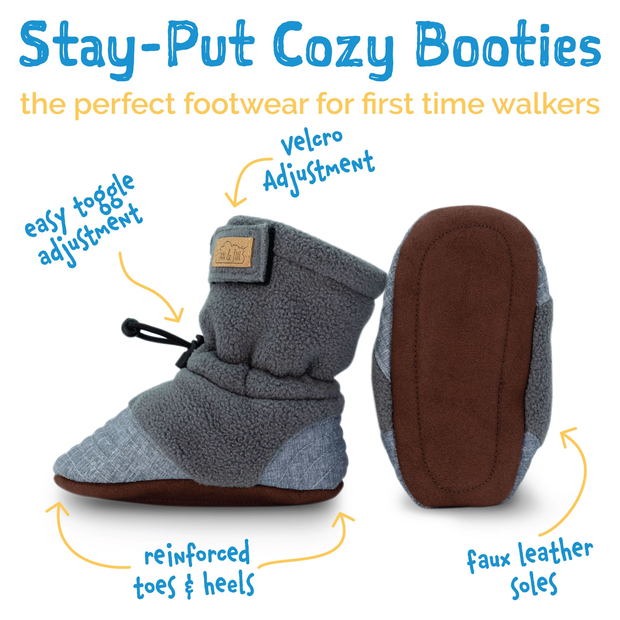 Jan & Jul Maroon Stay-Put Cozy Booties