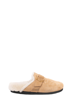 Joseph Beige/Cream Sherpa/Suede Loafers Size 40