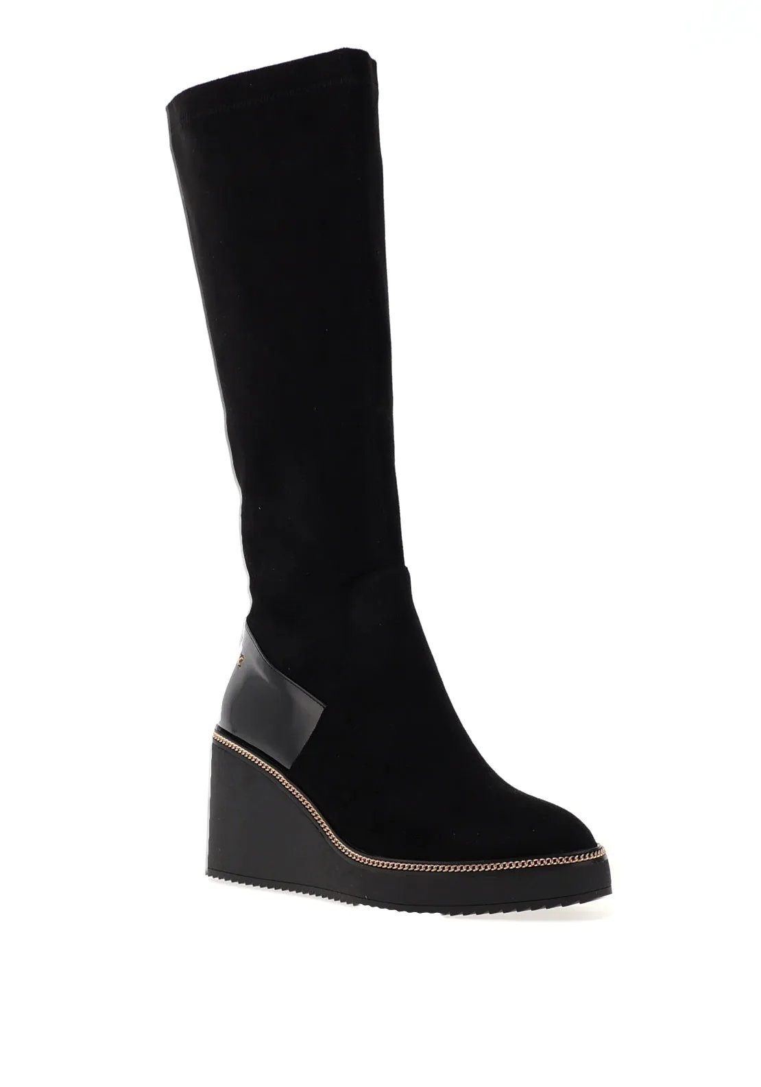 Kate Appleby Cailedun Wedge Heel Knee High Boots, Black