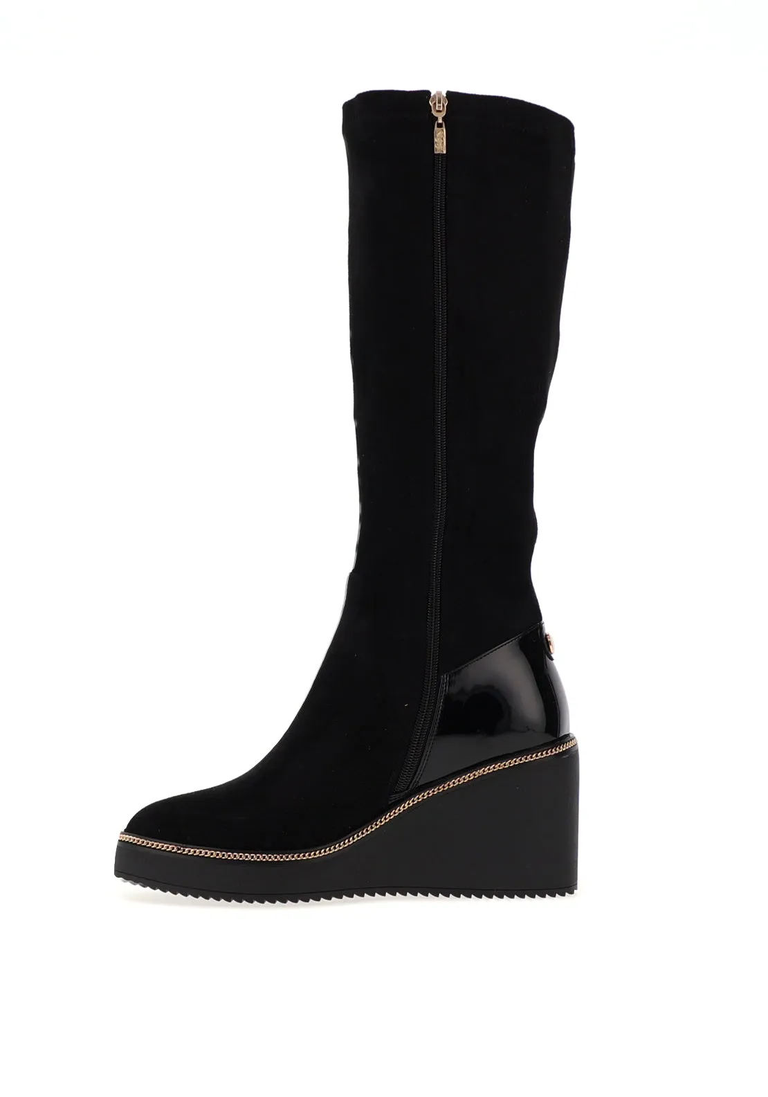 Kate Appleby Cailedun Wedge Heel Knee High Boots, Black