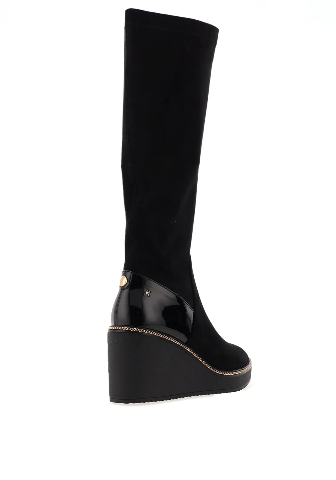 Kate Appleby Cailedun Wedge Heel Knee High Boots, Black