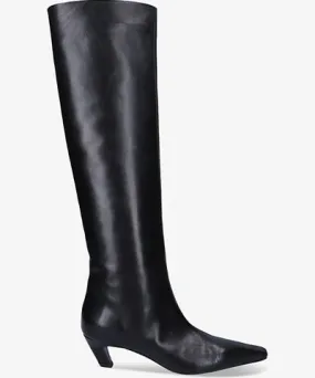 Khaite Womens Black Davis leather knee-high boots