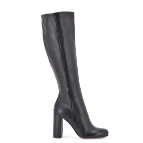 Knee high boots with 10cm  heels in real leather