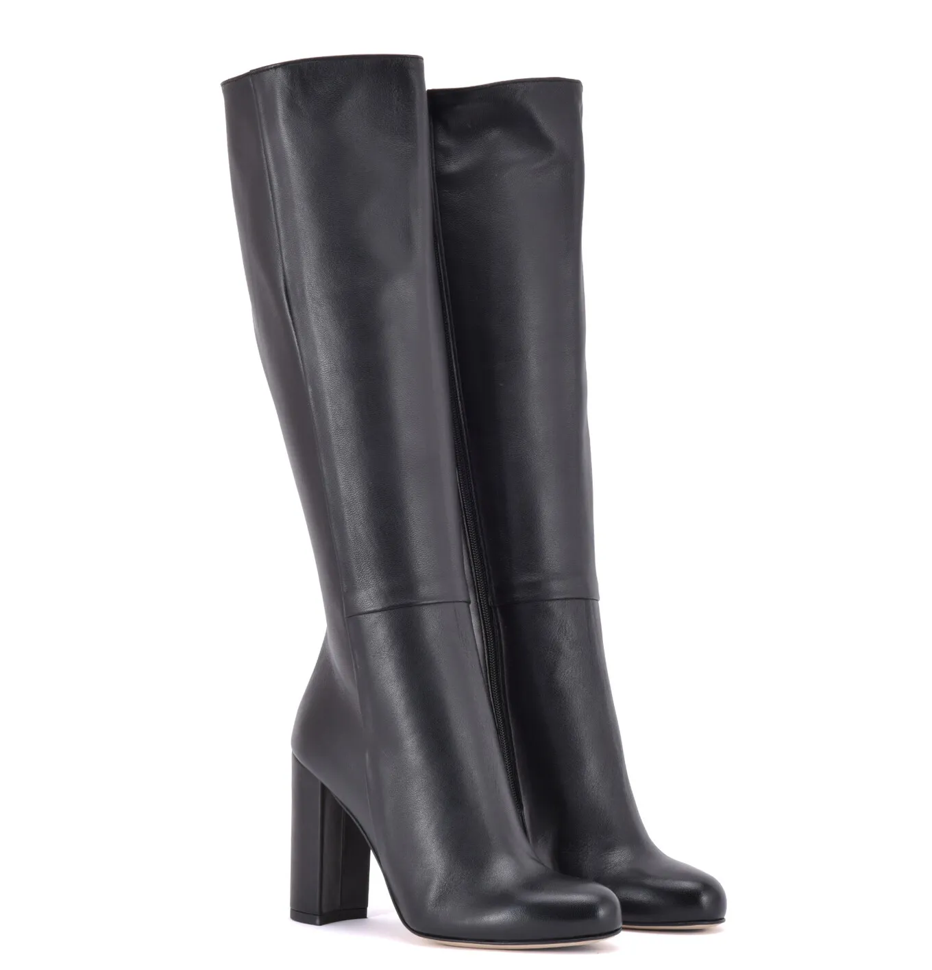 Knee high boots with 10cm  heels in real leather