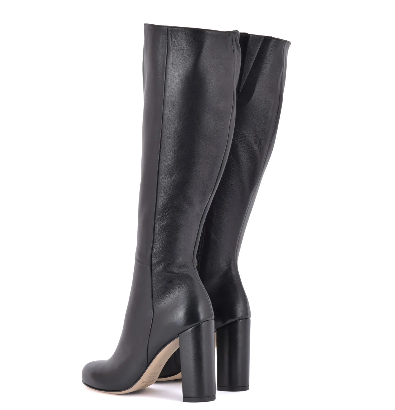 Knee high boots with 10cm  heels in real leather