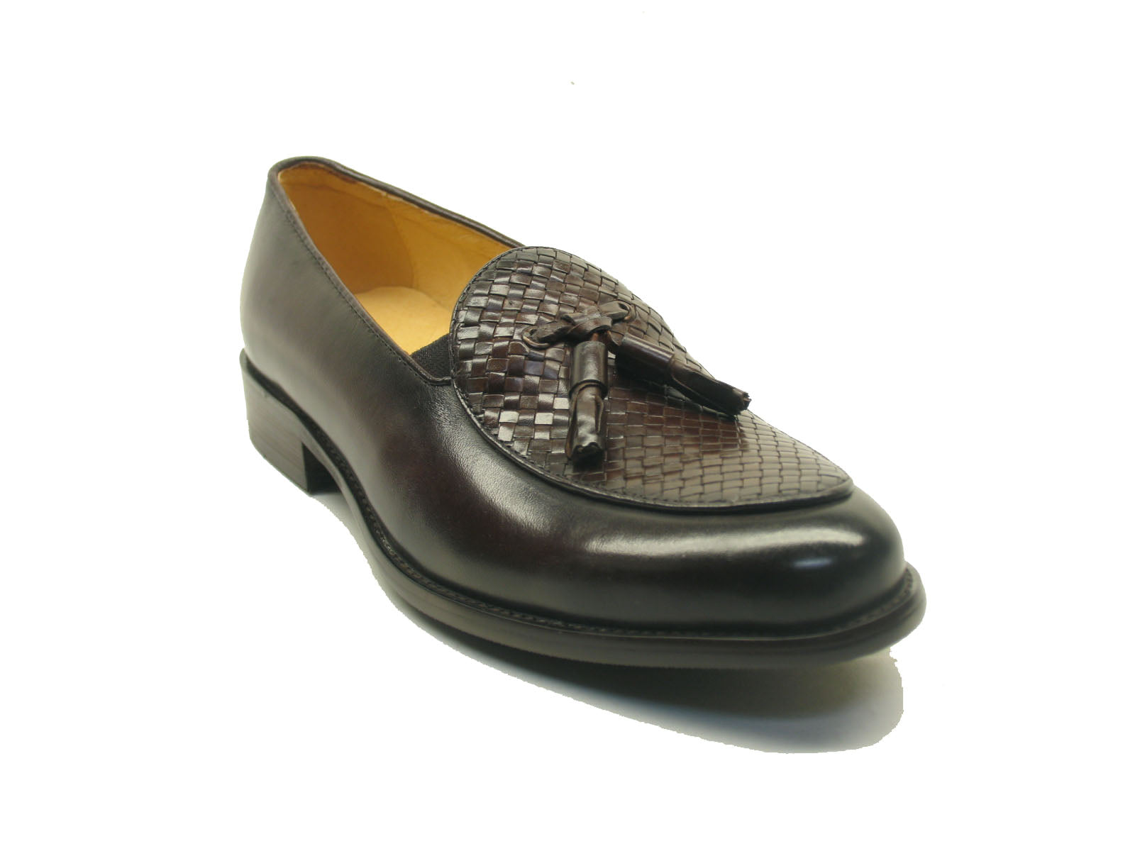 KS708-05 Carrucci Calfskin Woven Tassel Loafers