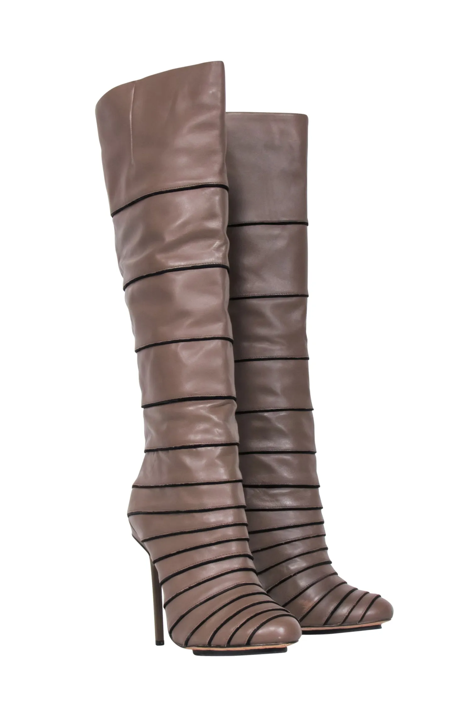 L.A.M.B. - Brown Leather Knee High Boots Sz 9.5