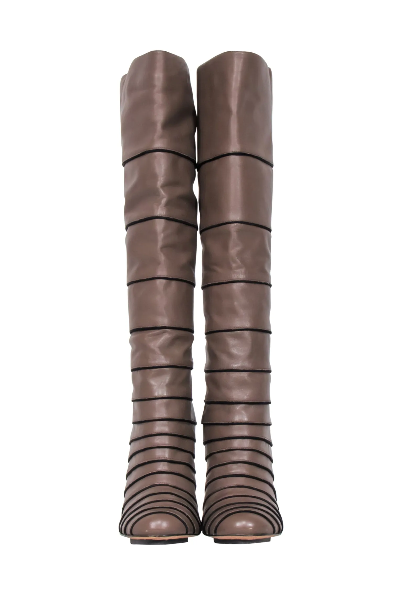 L.A.M.B. - Brown Leather Knee High Boots Sz 9.5