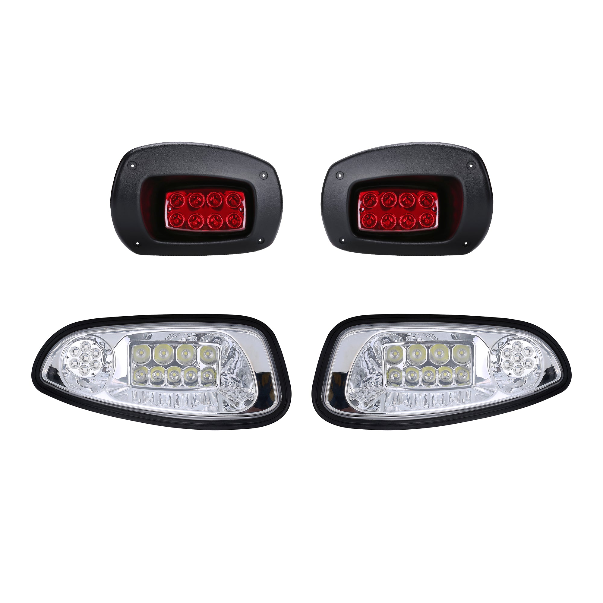 LED Golf Cart Headlight and Taillight for EZGO RXV Lght Kits 2008-2015 - 10L0L