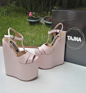 LIGHT PINK SUPER HIGH HEEL SANDALS