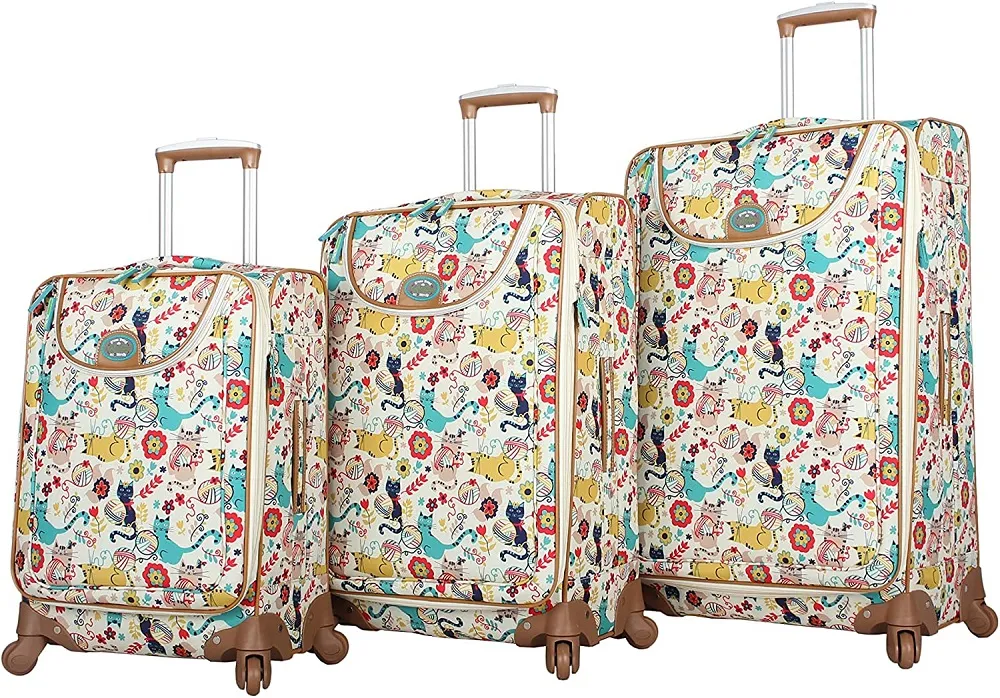 Lily Bloom Furry Friends 3-Piece Luggage Set 