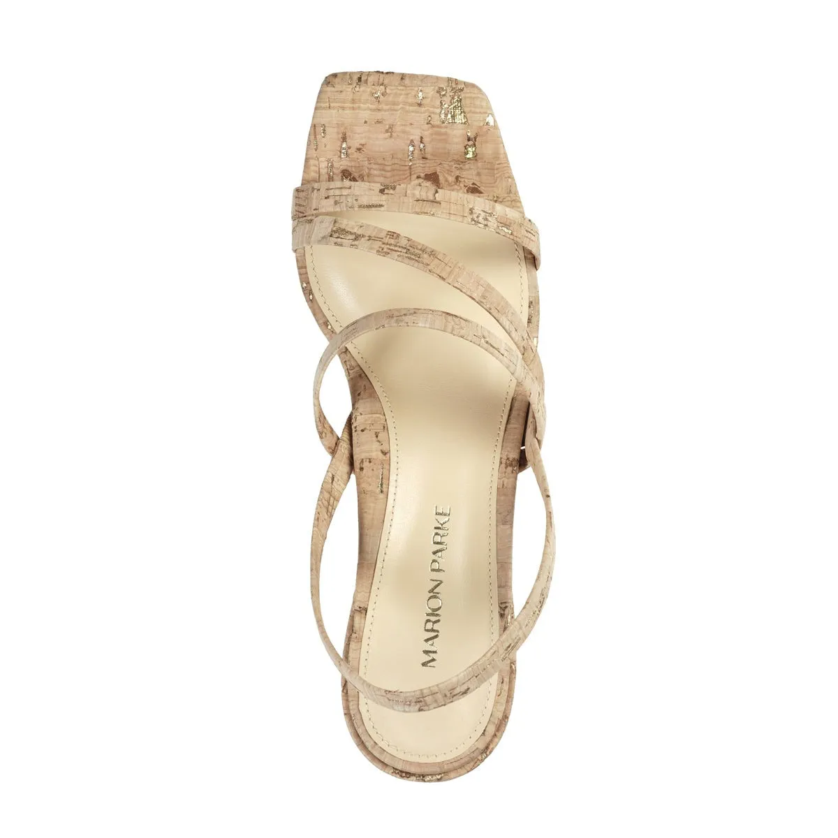 Marion Parke Mitzi 50 Slingback Sandals in Gold Speckled Cork