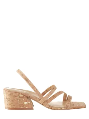 Marion Parke Mitzi 50 Slingback Sandals in Gold Speckled Cork