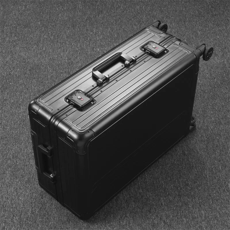 Men and Women Aluminium Spinner Rolling Wheel Travelling Luggage Bag