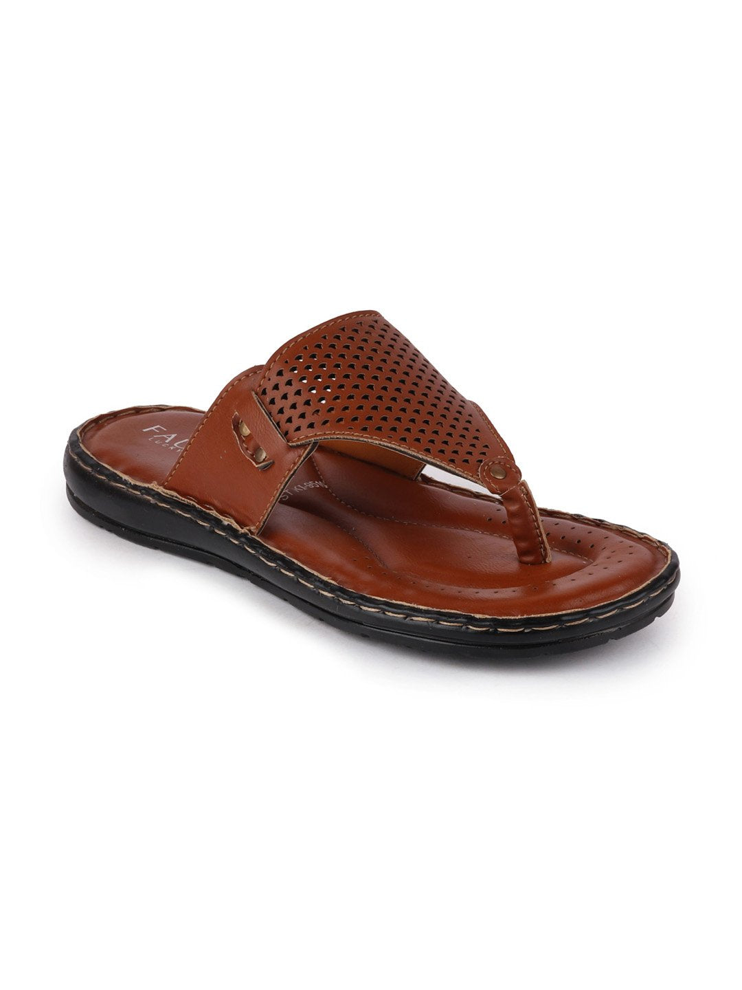 Men Tan Formal Slip-On Slippers