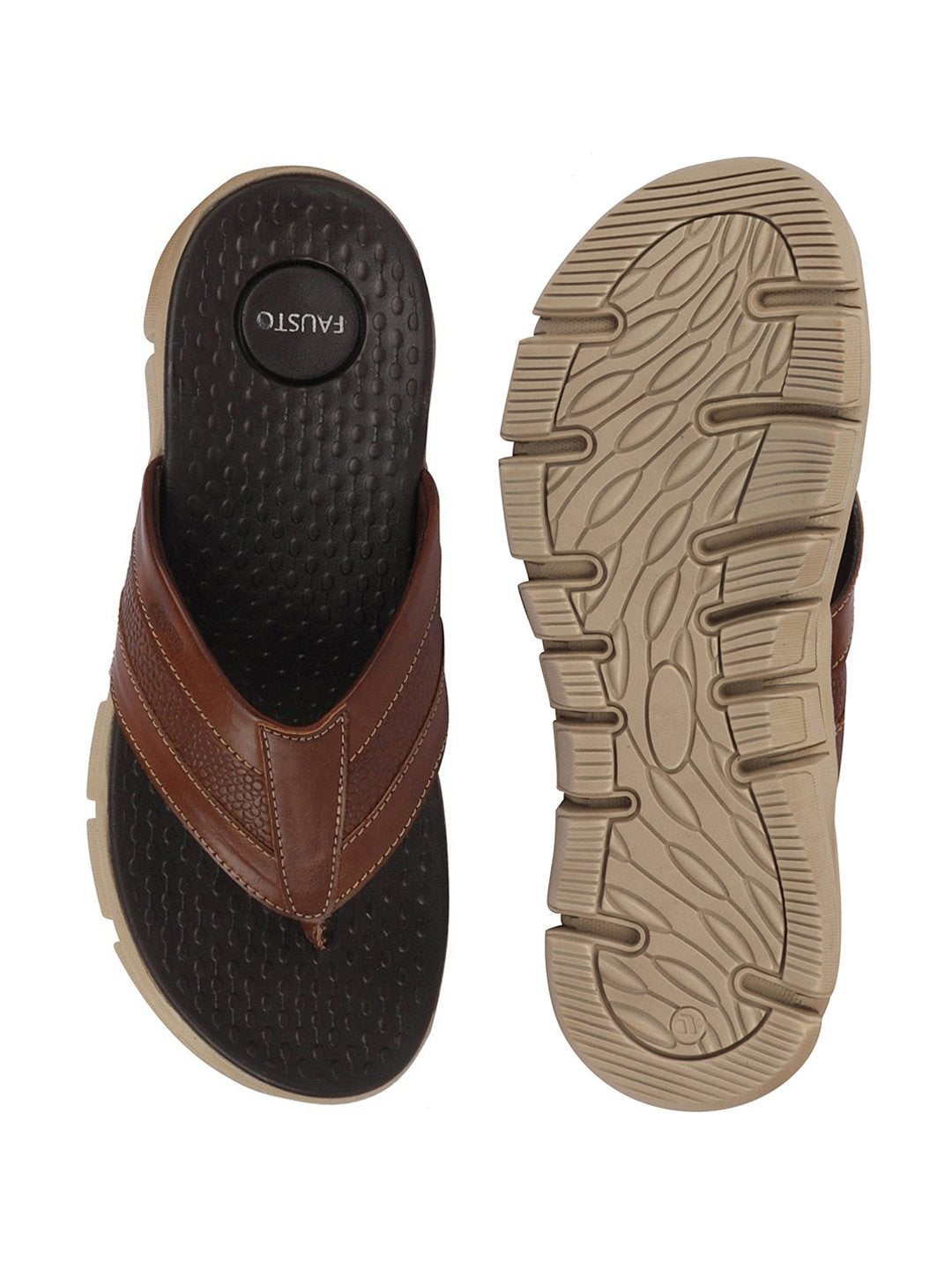 Men Tan Phylon Sole Flexible Ultrasoft Outdoor & House Slippers